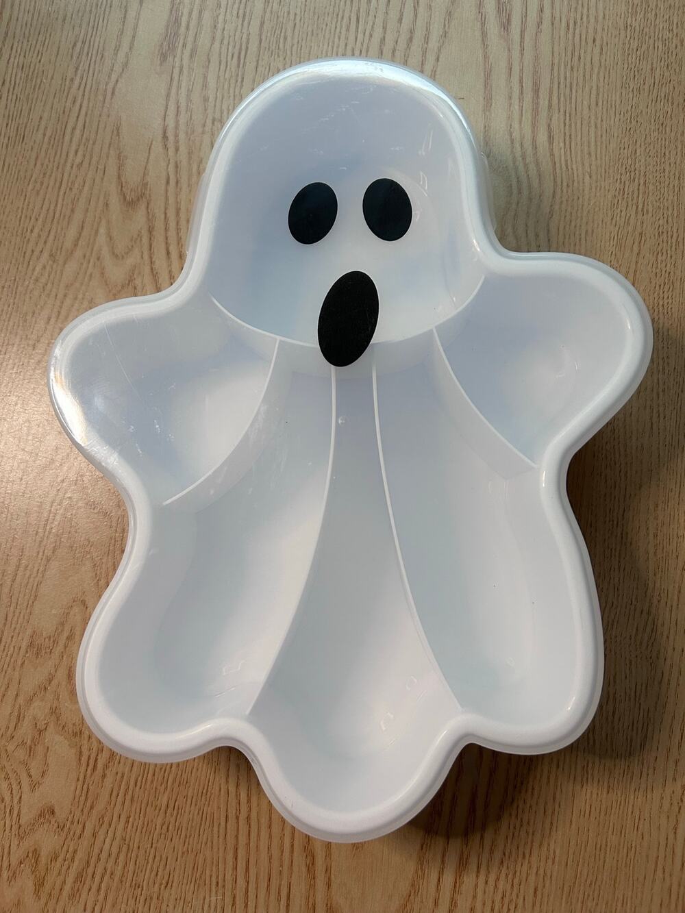 New Cook With Color Halloween🎃Plastic Ghost👻Snack Box Container Lid 12.5”x9.5”
